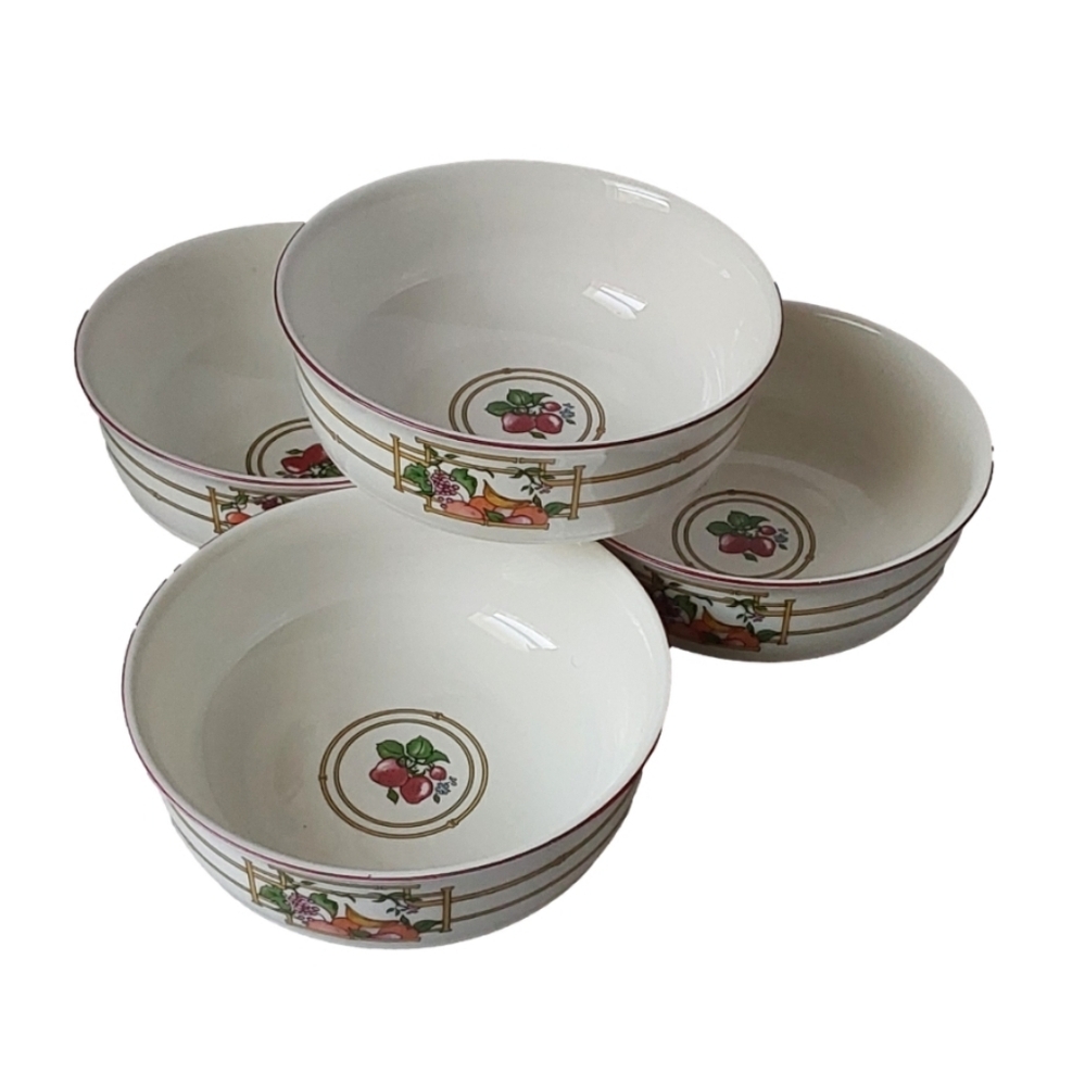VILLEROY & BOCH VITRO PORCELAIN " MON JARDIN " 4 OATMEAL/ FRUIT BOWL